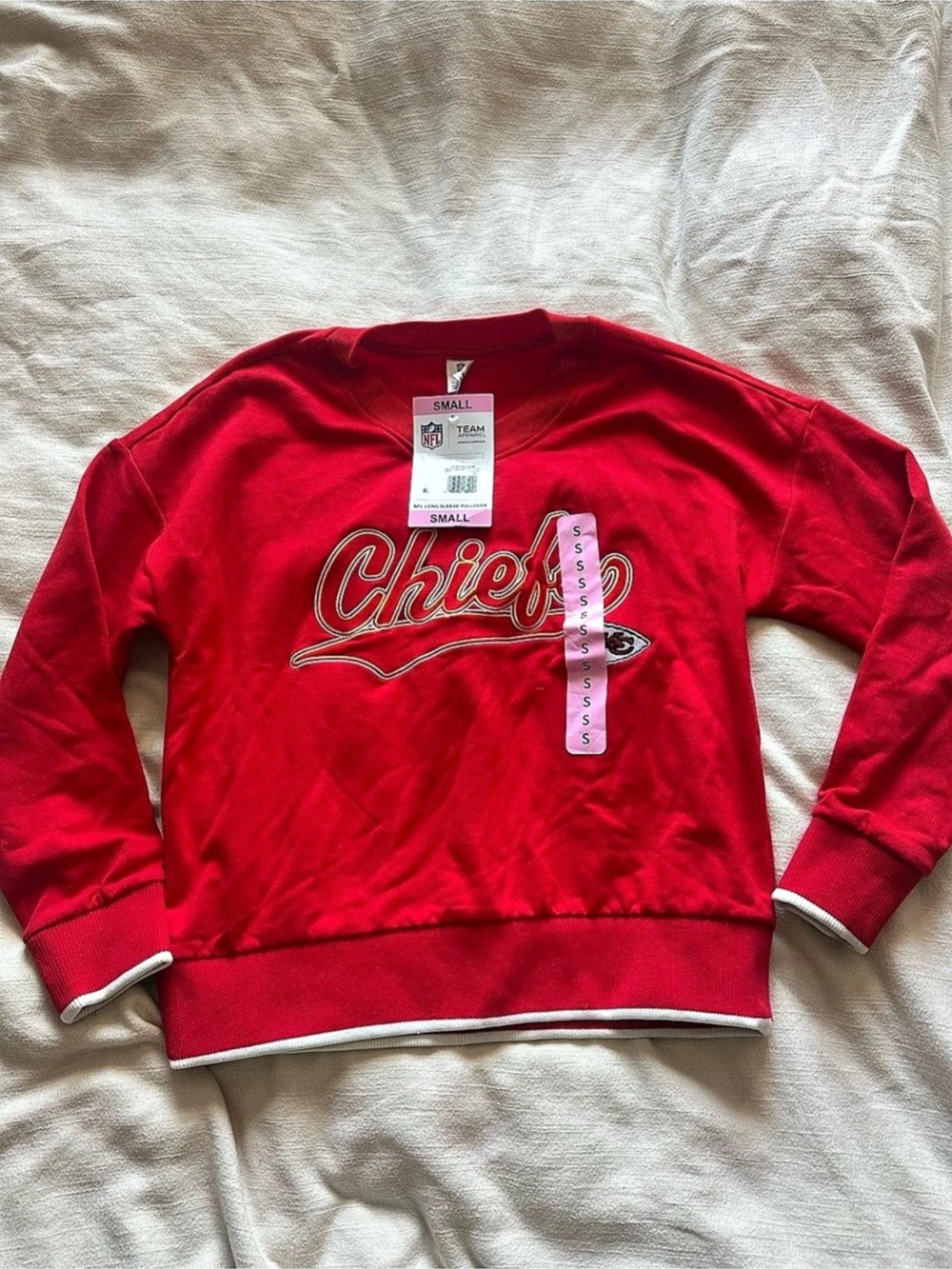 NFL Girls Red Sweatshirt Size Small NWT